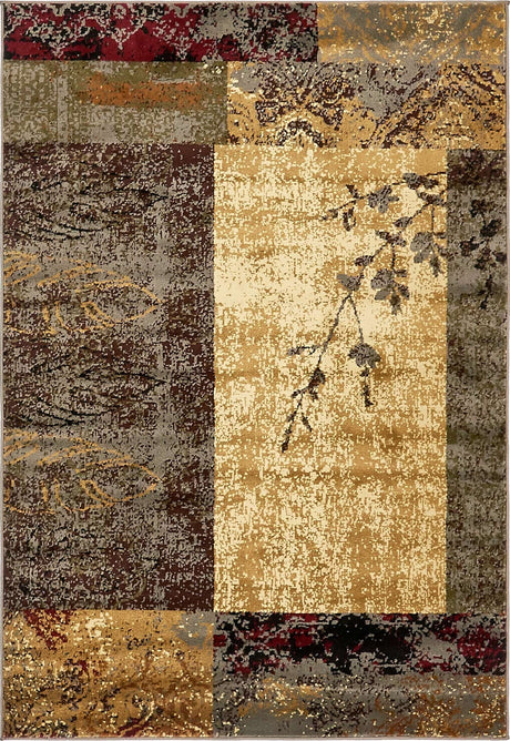 Beige 4' 1 x 6' 1 Barista Rectangle Area Rug 100% Polypropylene Abstract Modern Geometric Carpet for Living Room Dining Office Dorm Room Decor for Sale at Rug Engine