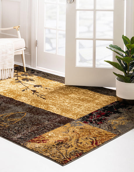 Beige 4' 1 x 6' 1 Barista Rectangle Area Rug 100% Polypropylene Abstract Modern Geometric Carpet for Living Room Dining Office Dorm Room Decor for Sale at Rug Engine