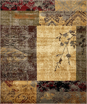 Beige 7' 10 x 10' Barista Rectangle Area Rug 100% Polypropylene Abstract Modern Geometric Carpet for Living Room Dining Office Dorm Room Decor for Sale at Rug Engine