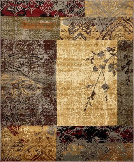 Beige 7' 10 x 10' Barista Rectangle Area Rug 100% Polypropylene Abstract Modern Geometric Carpet for Living Room Dining Office Dorm Room Decor for Sale at Rug Engine