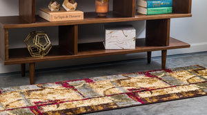 Multicolor 2' x 5' 1 Barista Runner Area Rug 100% Polypropylene Abstract Modern Geometric Carpet for Living Room Dining Office Dorm Room Decor for Sale at Rug Engine