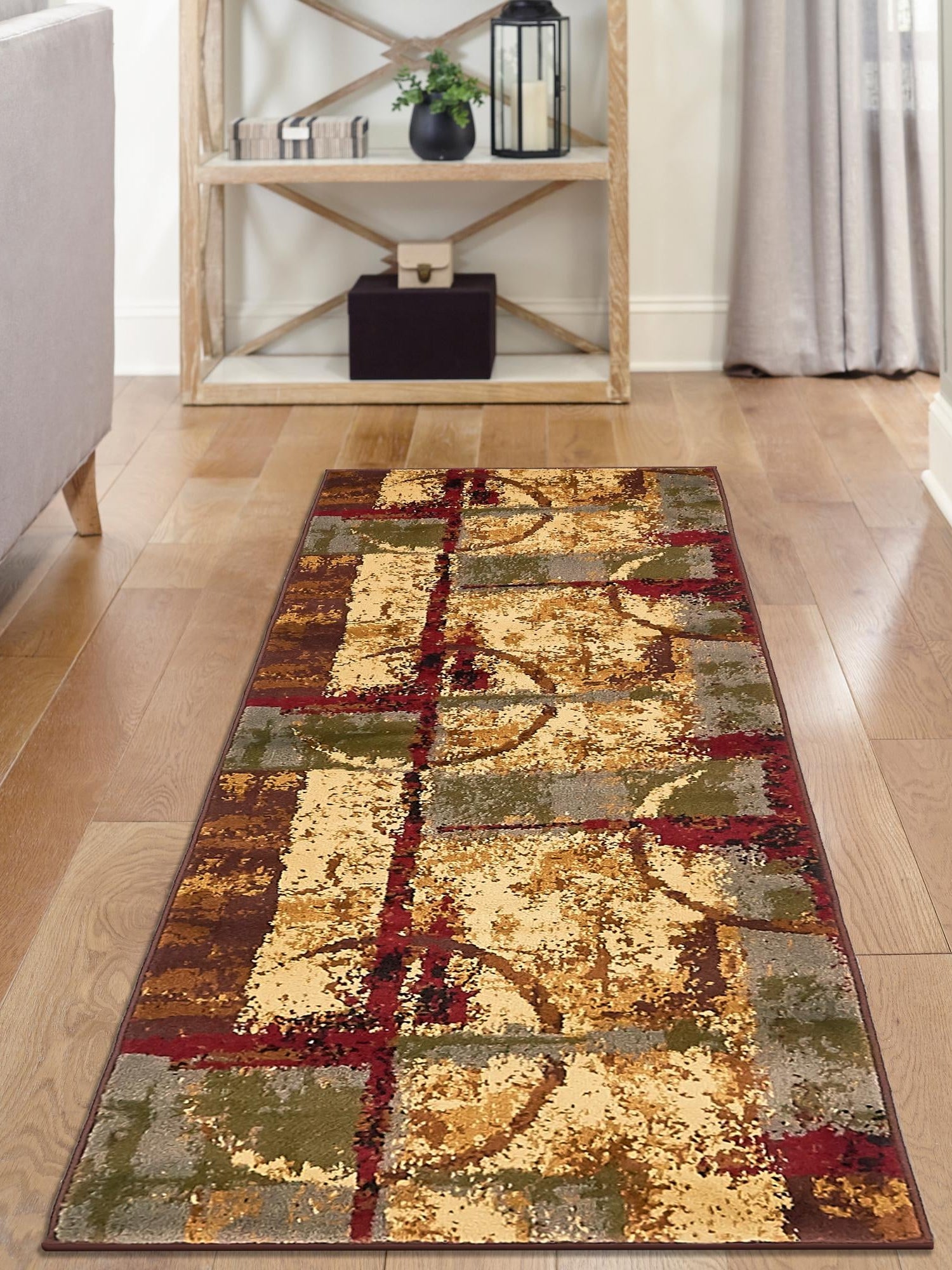 Multicolor 2' x 8' Barista Runner Area Rug 100% Polypropylene Abstract Modern Geometric Carpet for Living Room Dining Office Dorm Room Decor for Sale at Rug Engine
