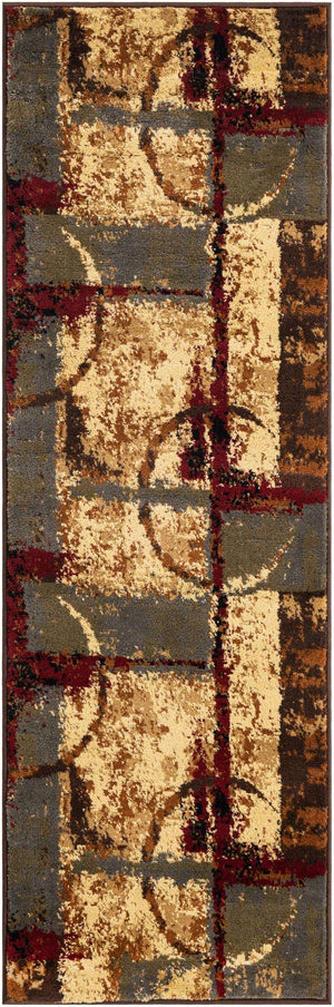 Multicolor 2' x 6' 1 Barista Runner Area Rug 100% Polypropylene Abstract Modern Geometric Carpet for Living Room Dining Office Dorm Room Decor for Sale at Rug Engine