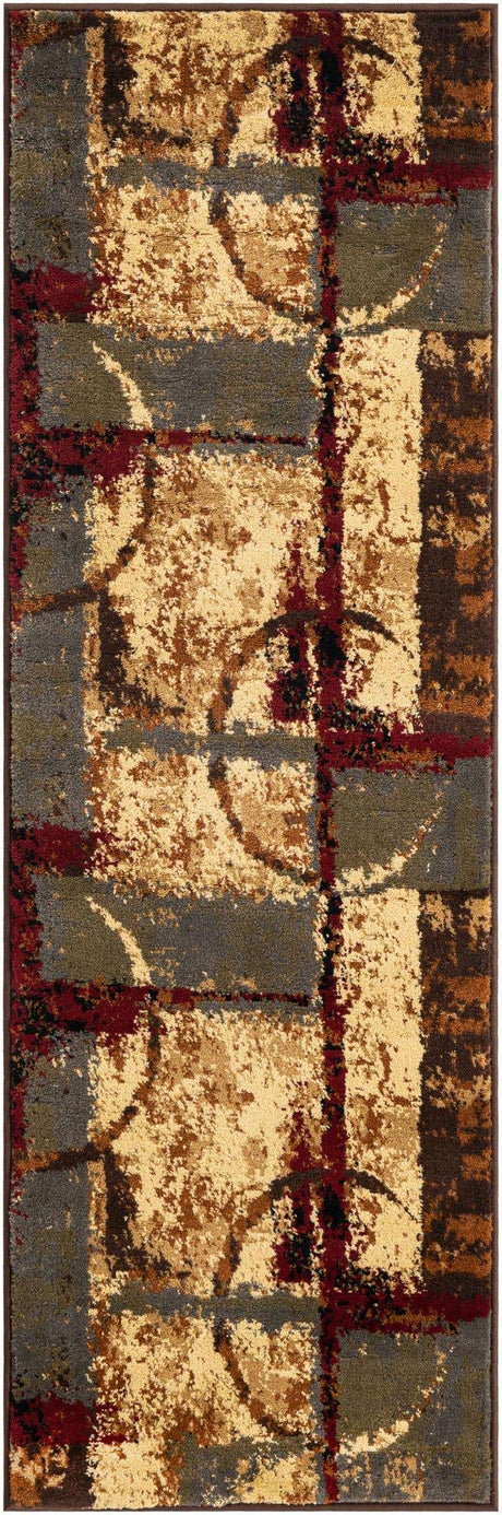 Multicolor 2' x 6' 1 Barista Runner Area Rug 100% Polypropylene Abstract Modern Geometric Carpet for Living Room Dining Office Dorm Room Decor for Sale at Rug Engine