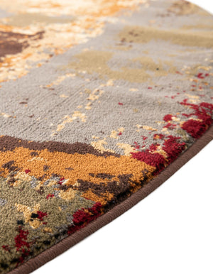 Multicolor 7' 10 x 7' 10 Barista Round Area Rug 100% Polypropylene Abstract Modern Geometric Carpet for Living Room Dining Office Dorm Room Decor for Sale at Rug Engine