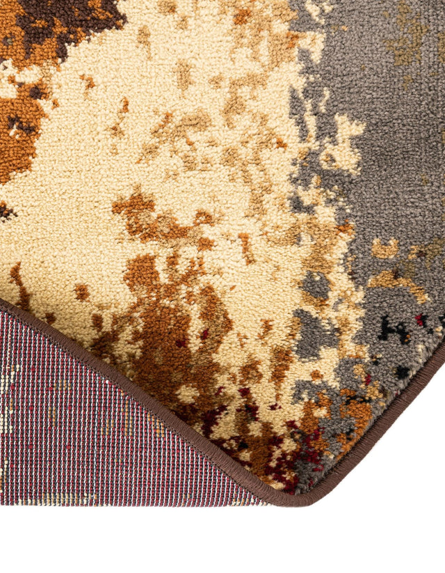 Multicolor 7' 10 x 7' 10 Barista Round Area Rug 100% Polypropylene Abstract Modern Geometric Carpet for Living Room Dining Office Dorm Room Decor for Sale at Rug Engine