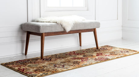 Beige 2' 7 x 10' Barista Runner Area Rug 100% Polypropylene Abstract Modern Geometric Carpet for Living Room Dining Office Dorm Room Decor for Sale at Rug Engine