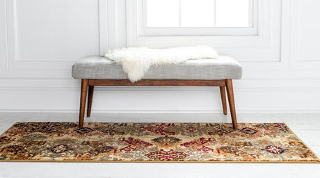 Beige 2' 7 x 10' Barista Runner Area Rug 100% Polypropylene Abstract Modern Geometric Carpet for Living Room Dining Office Dorm Room Decor for Sale at Rug Engine