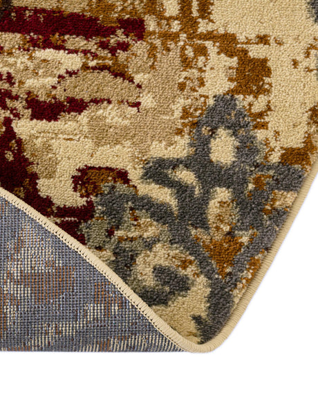 Beige 7' 10 x 7' 10 Barista Round Area Rug 100% Polypropylene Abstract Modern Geometric Carpet for Living Room Dining Office Dorm Room Decor for Sale at Rug Engine