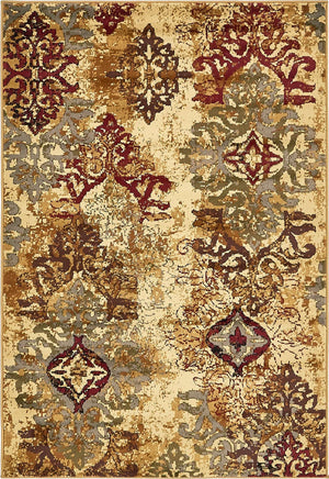 Beige 4' 1 x 6' 1 Barista Rectangle Area Rug 100% Polypropylene Abstract Modern Geometric Carpet for Living Room Dining Office Dorm Room Decor for Sale at Rug Engine