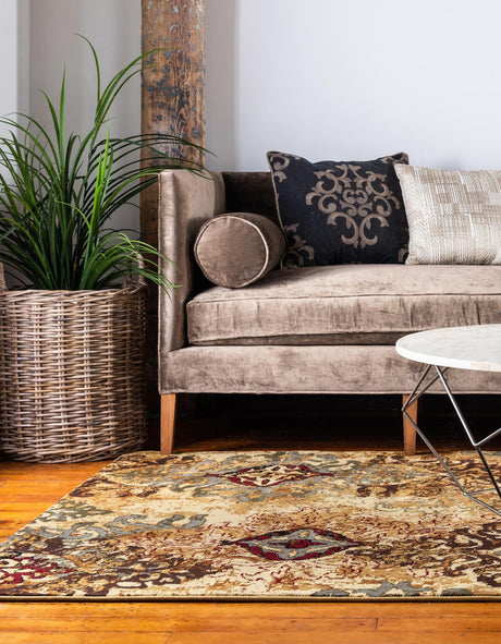 Beige 10' x 13' 1 Barista Rectangle Area Rug 100% Polypropylene Abstract Modern Geometric Carpet for Living Room Dining Office Dorm Room Decor for Sale at Rug Engine