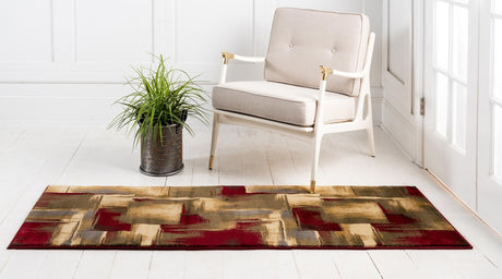 Multicolor 2' x 4' 1 Barista Runner Area Rug 100% Polypropylene Abstract Modern Geometric Carpet for Living Room Dining Office Dorm Room Decor for Sale at Rug Engine