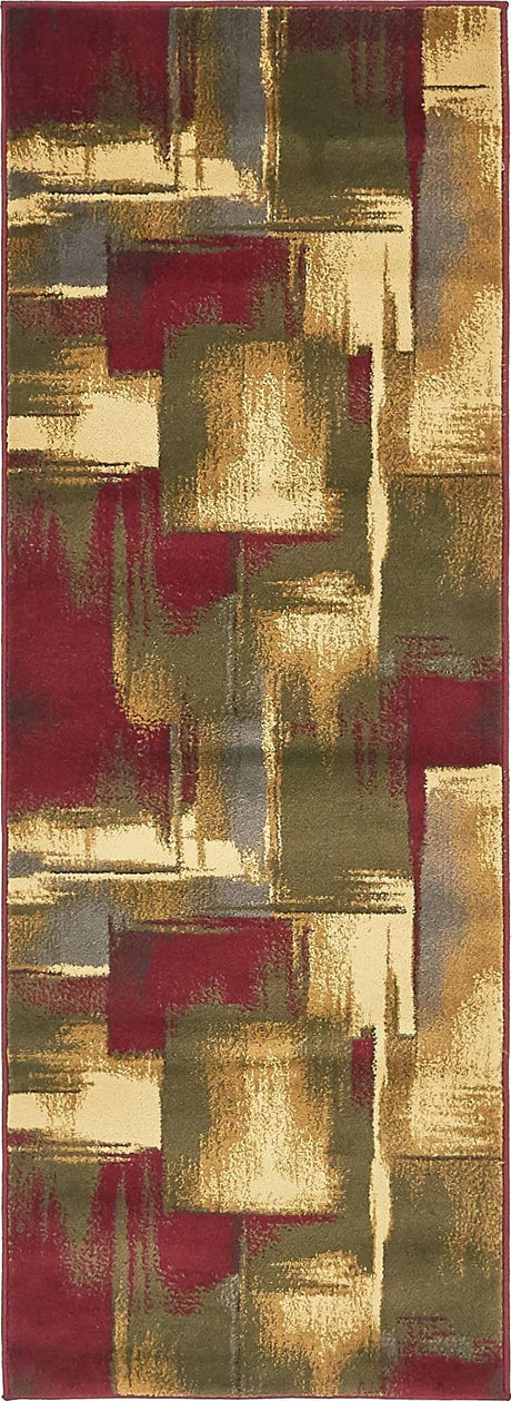 Multicolor 2' x 6' 1 Barista Runner Area Rug 100% Polypropylene Abstract Modern Geometric Carpet for Living Room Dining Office Dorm Room Decor for Sale at Rug Engine