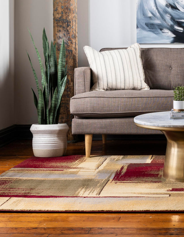 Multicolor 10' x 13' 1 Barista Rectangle Area Rug 100% Polypropylene Abstract Modern Geometric Carpet for Living Room Dining Office Dorm Room Decor for Sale at Rug Engine