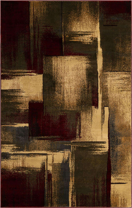 Multicolor 5' 3 x 8' Barista Rectangle Area Rug 100% Polypropylene Abstract Modern Geometric Carpet for Living Room Dining Office Dorm Room Decor for Sale at Rug Engine