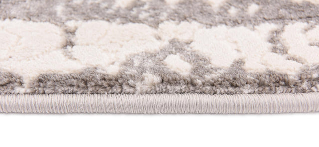 Gray 8' x 8' New Classical Round Area Rug 70% Polypropylene & 30% Polyester Traditional Vintage Distressed Carpet for Interior Design Home Decor for Sale at Rug Engine