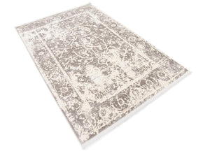 Gray 4' 1 x 6' 1 New Classical Rectangle Area Rug 70% Polypropylene & 30% Polyester Traditional Vintage Distressed Carpet for Interior Design Home Decor for Sale at Rug Engine