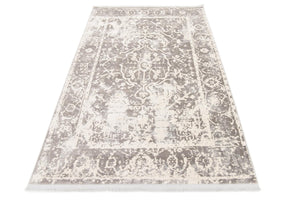 Gray 4' 1 x 6' 1 New Classical Rectangle Area Rug 70% Polypropylene & 30% Polyester Traditional Vintage Distressed Carpet for Interior Design Home Decor for Sale at Rug Engine