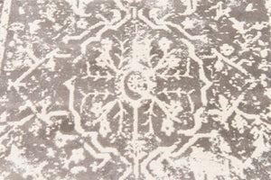 Gray 4' 1 x 6' 1 New Classical Rectangle Area Rug 70% Polypropylene & 30% Polyester Traditional Vintage Distressed Carpet for Interior Design Home Decor for Sale at Rug Engine