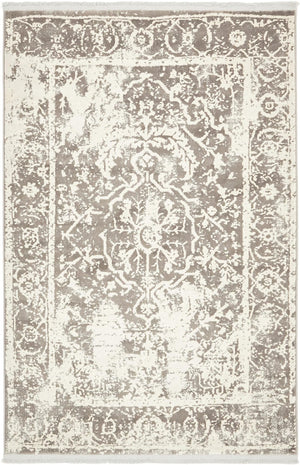 Gray 4' 1 x 6' 1 New Classical Rectangle Area Rug 70% Polypropylene & 30% Polyester Traditional Vintage Distressed Carpet for Interior Design Home Decor for Sale at Rug Engine