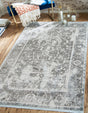 Gray 5' 1 x 8' New Classical Rectangle Area Rug 70% Polypropylene & 30% Polyester Traditional Vintage Distressed Carpet for Interior Design Home Decor for Sale at Rug Engine