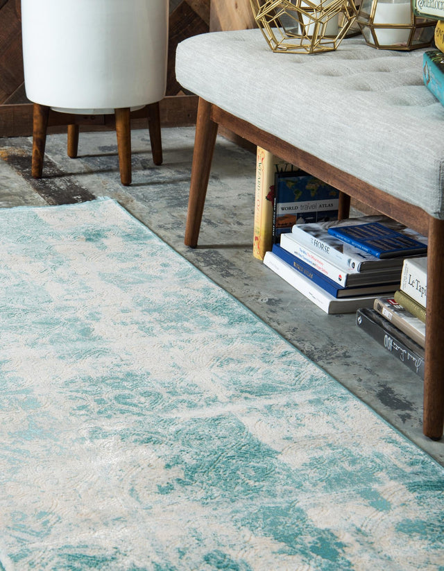 Blue 2' 7 x 10' New Classical Runner Area Rug 70% Polypropylene & 30% Polyester Traditional Vintage Distressed Carpet for Interior Design Home Decor for Sale at Rug Engine