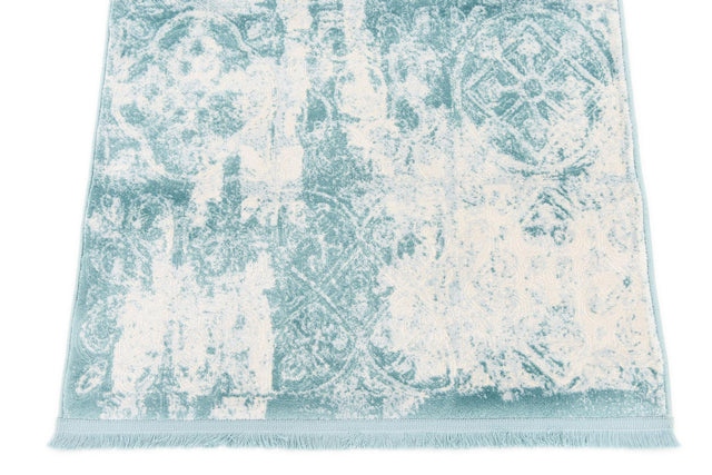 Blue 2' 7 x 10' New Classical Runner Area Rug 70% Polypropylene & 30% Polyester Traditional Vintage Distressed Carpet for Interior Design Home Decor for Sale at Rug Engine