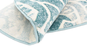 Blue 4' x 4' New Classical Round Area Rug 70% Polypropylene & 30% Polyester Traditional Vintage Distressed Carpet for Interior Design Home Decor for Sale at Rug Engine