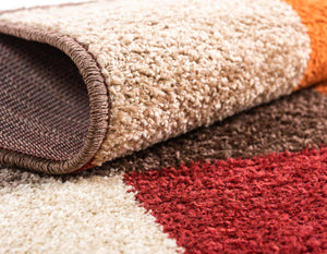 Multicolor 8' x 8' Autumn Round Area Rug 100% Polypropylene Durable Jute Backing Living Dining Room Bedroom Office Modern Decor Carpet for Sale at Rug Engine