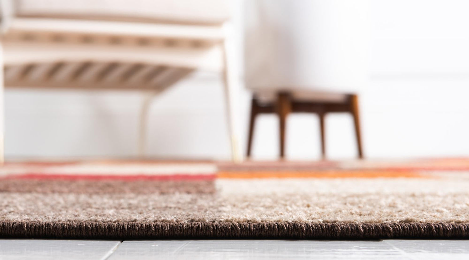 Multicolor 2' x 6' 1 Autumn Runner Area Rug 100% Polypropylene Durable Jute Backing Living Dining Room Bedroom Office Modern Decor Carpet for Sale at Rug Engine