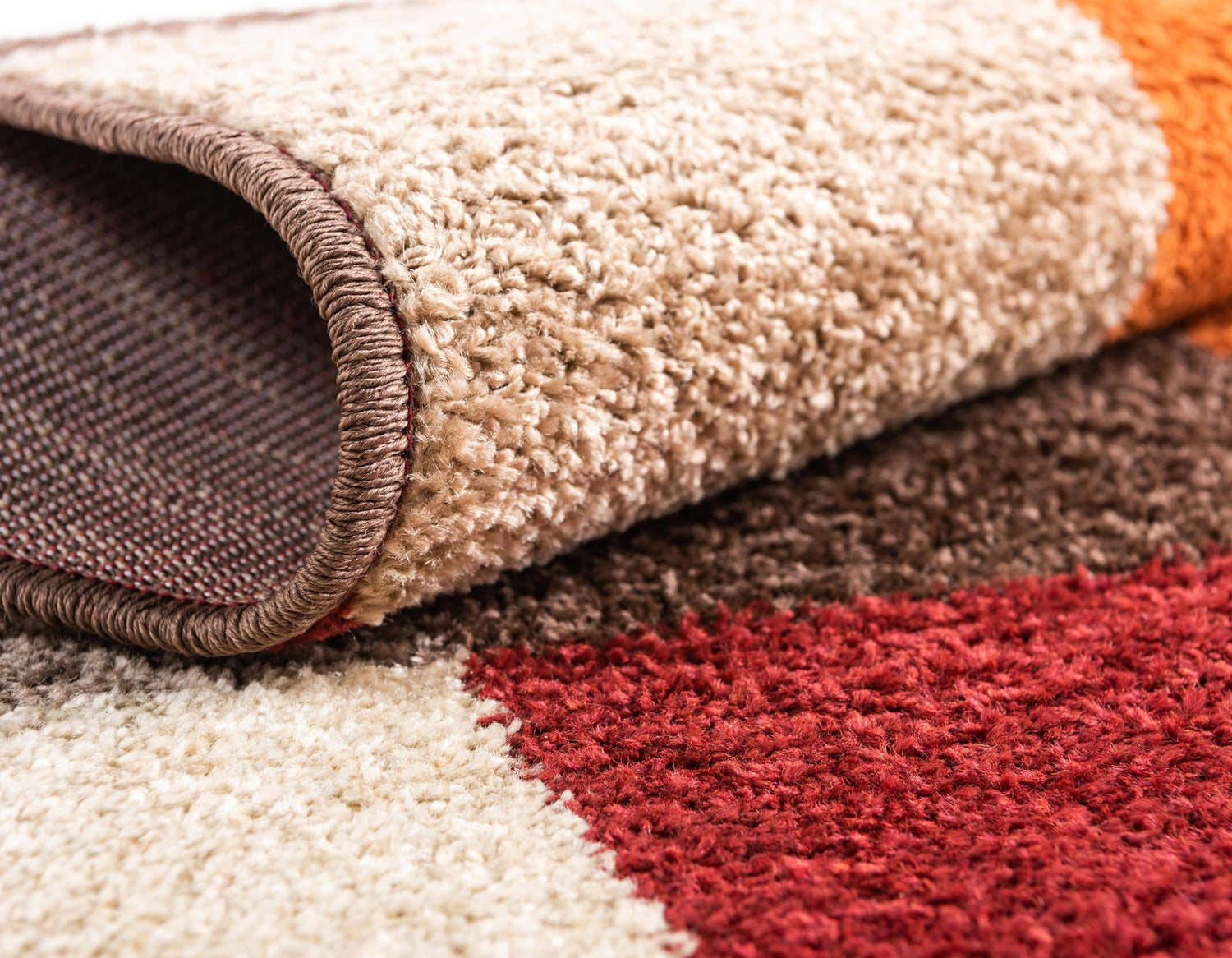 Multicolor 2' x 6' 1 Autumn Runner Area Rug 100% Polypropylene Durable Jute Backing Living Dining Room Bedroom Office Modern Decor Carpet for Sale at Rug Engine