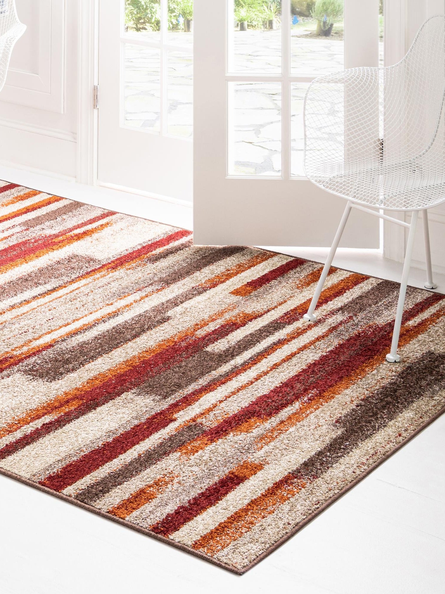 Multicolor 9' x 12' Autumn Rectangle Area Rug 100% Polypropylene Durable Jute Backing Living Dining Room Bedroom Office Modern Decor Carpet for Sale at Rug Engine