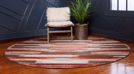 Multicolor 3' 1 x 3' 1 Autumn Round Area Rug 100% Polypropylene Durable Jute Backing Living Dining Room Bedroom Office Modern Decor Carpet for Sale at Rug Engine