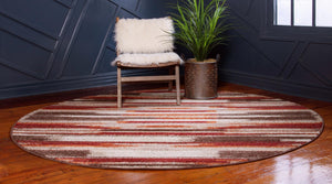 Multicolor 7' 10 x 7' 10 Autumn Round Area Rug 100% Polypropylene Durable Jute Backing Living Dining Room Bedroom Office Modern Decor Carpet for Sale at Rug Engine