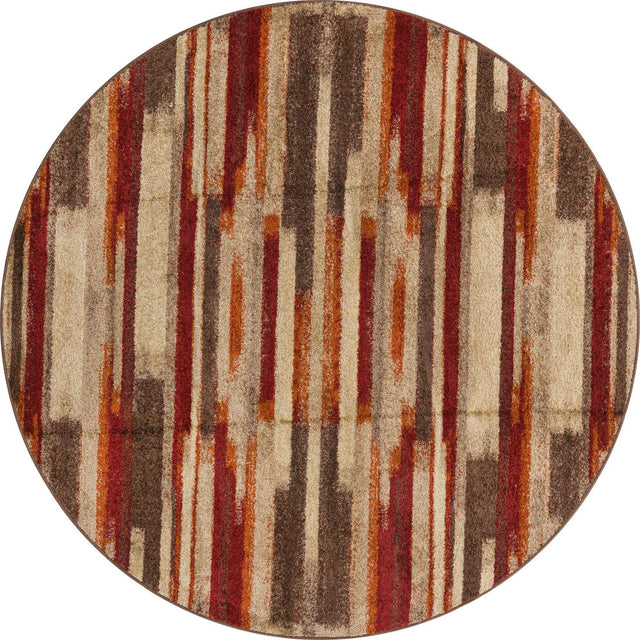 Multicolor 7' 10 x 7' 10 Autumn Round Area Rug 100% Polypropylene Durable Jute Backing Living Dining Room Bedroom Office Modern Decor Carpet for Sale at Rug Engine