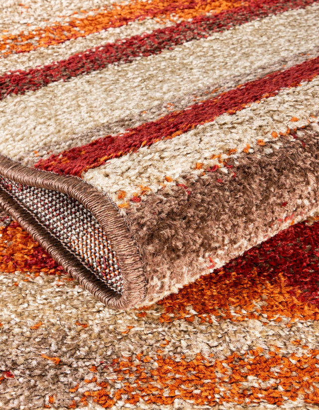 Multicolor 2' x 6' 1 Autumn Runner Area Rug 100% Polypropylene Durable Jute Backing Living Dining Room Bedroom Office Modern Decor Carpet for Sale at Rug Engine