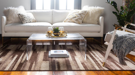 Brown 5' 3 x 8' Autumn Rectangle Area Rug 100% Polypropylene Durable Jute Backing Living Dining Room Bedroom Office Modern Decor Carpet for Sale at Rug Engine