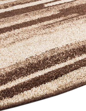 Brown 7' 10 x 7' 10 Autumn Round Area Rug 100% Polypropylene Durable Jute Backing Living Dining Room Bedroom Office Modern Decor Carpet for Sale at Rug Engine