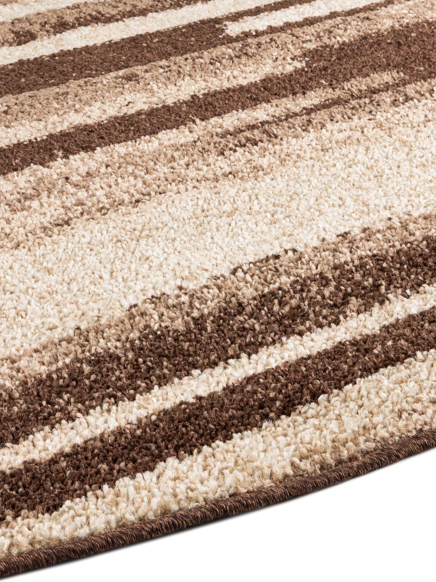 Brown 3' 1 x 3' 1 Autumn Round Area Rug 100% Polypropylene Durable Jute Backing Living Dining Room Bedroom Office Modern Decor Carpet for Sale at Rug Engine