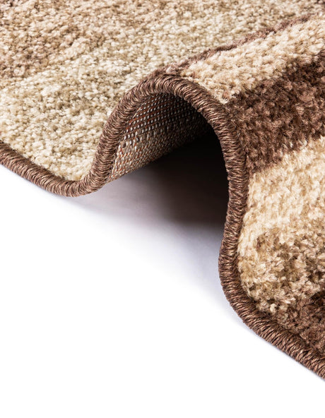 Brown 3' 1 x 3' 1 Autumn Round Area Rug 100% Polypropylene Durable Jute Backing Living Dining Room Bedroom Office Modern Decor Carpet for Sale at Rug Engine