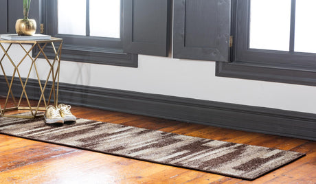 Brown 2' x 6' 1 Autumn Runner Area Rug 100% Polypropylene Durable Jute Backing Living Dining Room Bedroom Office Modern Decor Carpet for Sale at Rug Engine