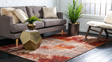Multicolor 5' 3 x 8' Autumn Rectangle Area Rug 100% Polypropylene Durable Jute Backing Living Dining Room Bedroom Office Modern Decor Carpet for Sale at Rug Engine