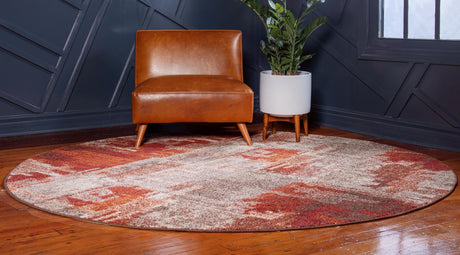 Multicolor 3' 1 x 3' 1 Autumn Round Area Rug 100% Polypropylene Durable Jute Backing Living Dining Room Bedroom Office Modern Decor Carpet for Sale at Rug Engine