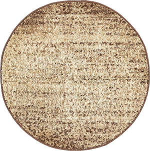 Beige 3' 1 x 3' 1 Autumn Round Area Rug 100% Polypropylene Durable Jute Backing Living Dining Room Bedroom Office Modern Decor Carpet for Sale at Rug Engine
