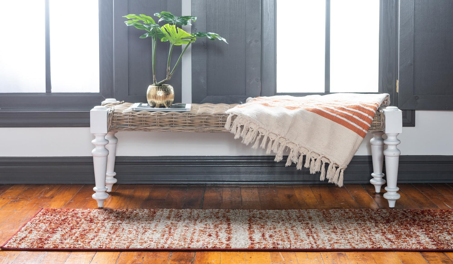 Terracotta 2' x 6' 1 Autumn Runner Area Rug 100% Polypropylene Durable Jute Backing Living Dining Room Bedroom Office Modern Decor Carpet for Sale at Rug Engine