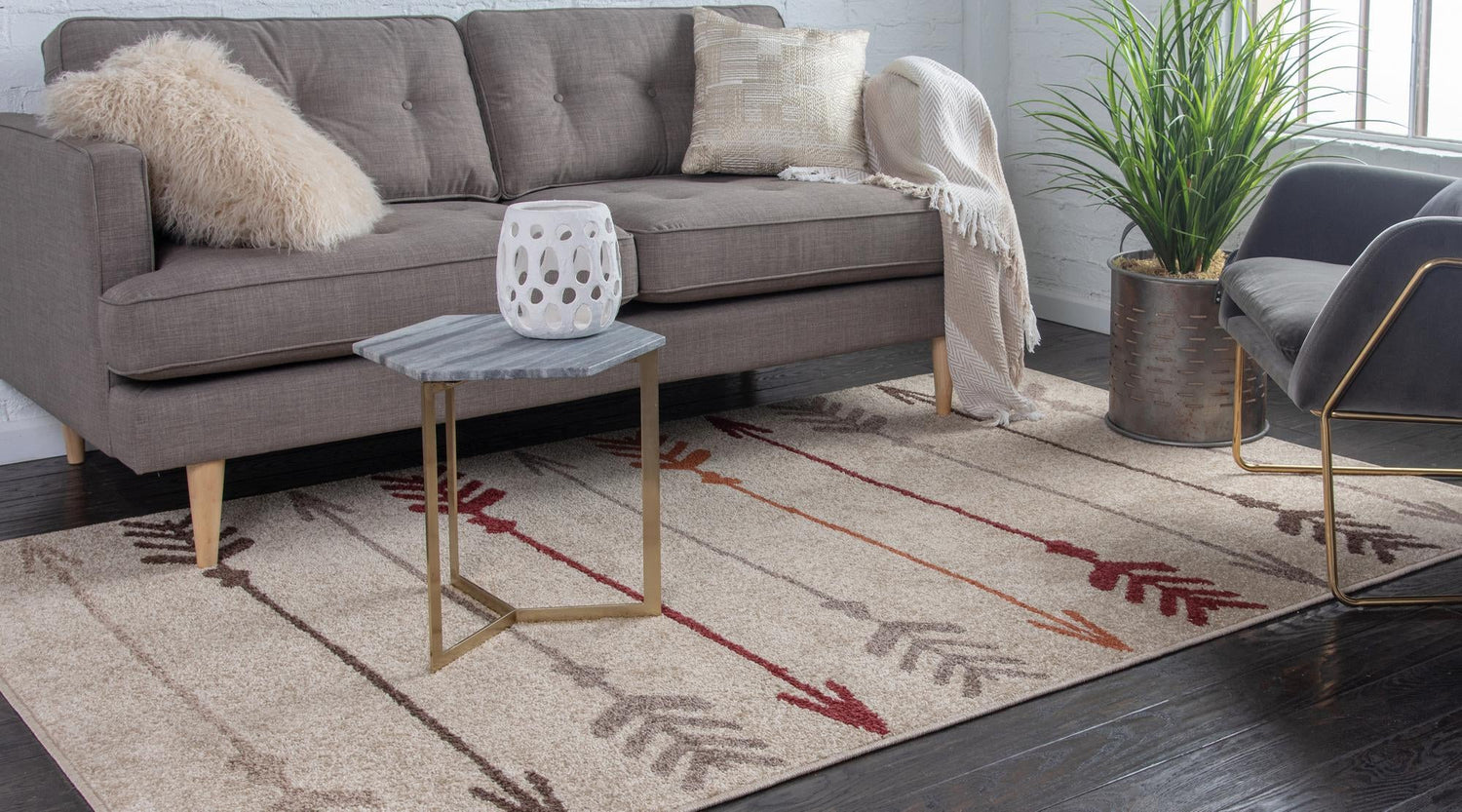 Beige 7' 10 x 10' Autumn Rectangle Area Rug 100% Polypropylene Durable Jute Backing Living Dining Room Bedroom Office Modern Decor Carpet for Sale at Rug Engine