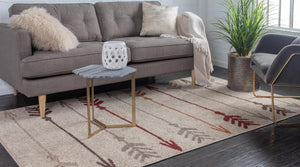 Beige 5' 3 x 8' Autumn Rectangle Area Rug 100% Polypropylene Durable Jute Backing Living Dining Room Bedroom Office Modern Decor Carpet for Sale at Rug Engine