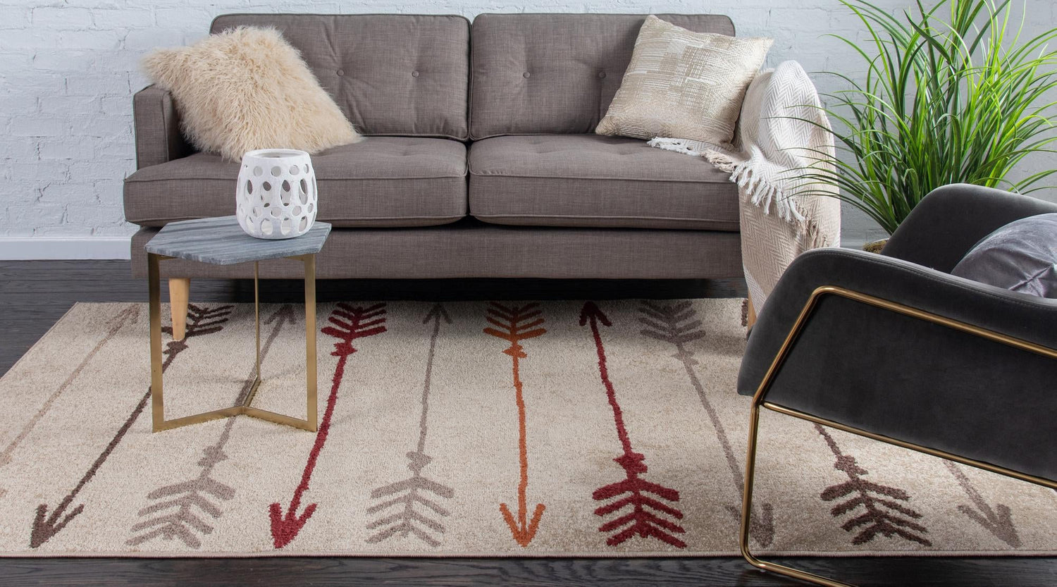 Beige 5' 3 x 8' Autumn Rectangle Area Rug 100% Polypropylene Durable Jute Backing Living Dining Room Bedroom Office Modern Decor Carpet for Sale at Rug Engine