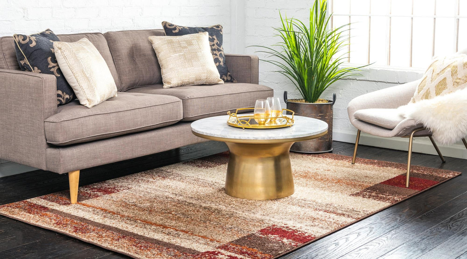 Beige 9' x 12' Autumn Rectangle Area Rug 100% Polypropylene Durable Jute Backing Living Dining Room Bedroom Office Modern Decor Carpet for Sale at Rug Engine