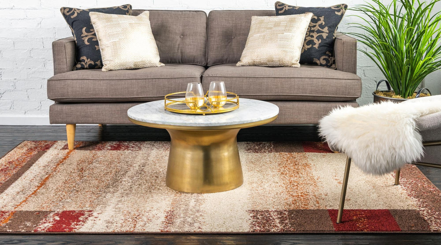 Beige 5' 3 x 8' Autumn Rectangle Area Rug 100% Polypropylene Durable Jute Backing Living Dining Room Bedroom Office Modern Decor Carpet for Sale at Rug Engine